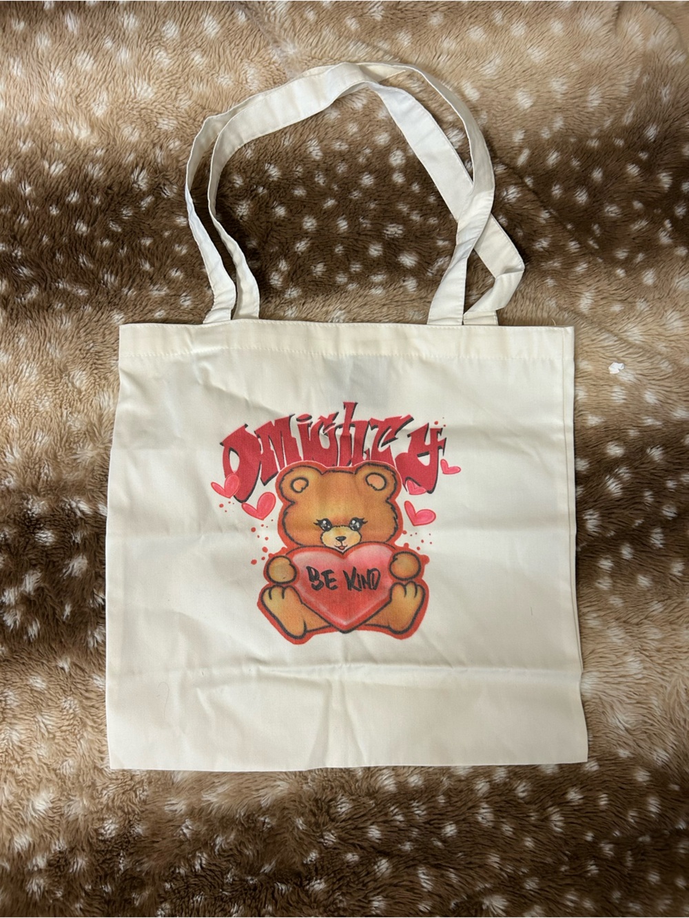 Omighty “Be kind” teddy bear tote bag